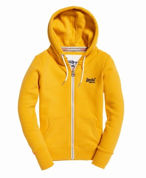 Superdry Orange Label Cipzár Női Kapucnis Pulóver Sárga | MYAQT9467